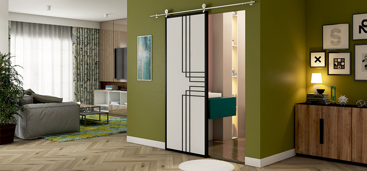 sliding bathroom door installation in Nipomo